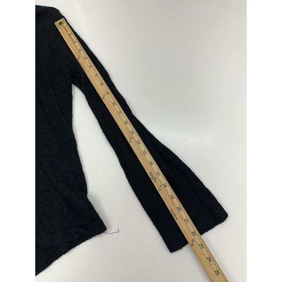 Beldoch Popper Womens Cardigan Sweater Size Large Black Open Front VTG - Picture 7 of 9